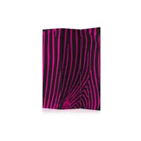 paravent 3 volets - zebra pattern (violet) [room dividers] a1-paraventtc0551