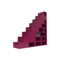 escalier cube de rangement hauteur 200 cm  prune esc200-pr