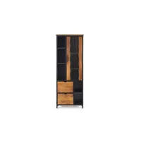 vitrine 198x75x38cm - bois de manguier et métal