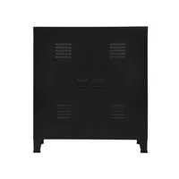 vidaxl coffre de rangement industriel noir 90x40x100 cm acier 145356