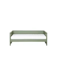 nikki - cadre de lit banquette en pin massif 90x200 - couleur - vert 365593-g