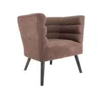 fauteuil design en velours et bois explicit chocolat