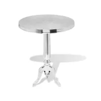 table de salon - table auxiliaire ronde aluminium argenté unique cl0000048224-vdcl-240307-table basse-2083