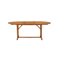 table de jardin 200x100x75 cm bois d'eucalyptus solide