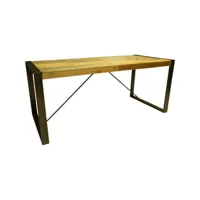 table industrielle  en fer et bois 180 x 80 x 76 cm