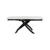 table à rallonges twist 180x90cm blanche kare design