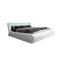lit coffre design rodas – blanc avec matelas (160x200cm) caaw006wh-cpn-160x200cm