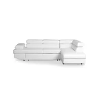 canapé d'angle convertible lido blanc