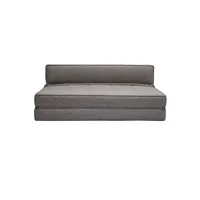 chauffeuse 2 places convertible en tissu taupe katy