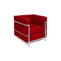 fauteuil design - revêtu en similicuir - kart rouge
