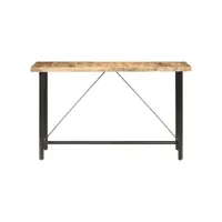 table de bar, table haut, table de cuisine 180x70x107 cm bois de manguier brut pjqw21072 meuble pro