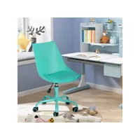 chaise bureau scandinave hauteur ajustable pivotant à roulettes résine vert