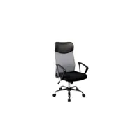 preya - fauteuil ergonomique avec accoudoirs - hauteur 107-116 cm - fonction tilt - assise pivotante - dossier maille aérée - gris