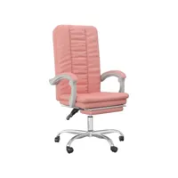 fauteuil inclinable de bureau rose similicuir -asaf88381 meuble pro