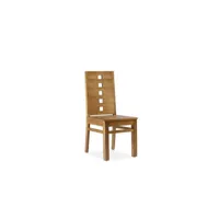 chaise bois marron 45x55x100cm - décoration d'autrefois