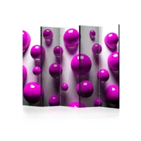 paris prix - paravent 5 volets purple balls 172x225cm