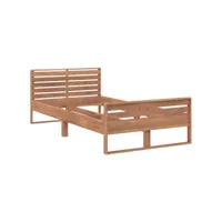 lit adulte  cadre de lit  facile à monter pour adultes, adolescents, enfants bois de teck massif 100x200 cm ves829597