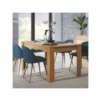 table de repas à allonge chêne - bielsko - l 160-200 x l 90 x h 76 cm