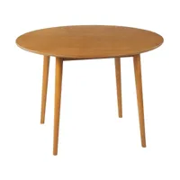 table à manger ronde d 110 cm bois clair radan 323781