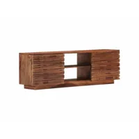 meuble télé buffet tv télévision design pratique 120 cm bois de sesham solide helloshop26 2502060
