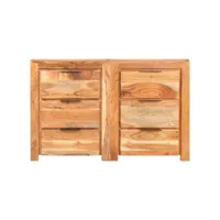 armoire à tiroirs, buffet, bahut, meuble de rangement 118x33x75 cm bois d'acacia massif pewv97974 meuble pro