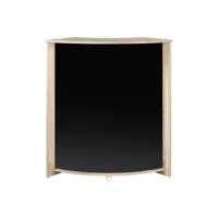 meuble-comptoir bar chêne 3 niches 96,7 x 104,8 x 44,9 cm - coloris: noir visio097cnn