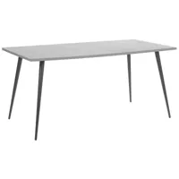 table de salle à manger effet béton gris 160 x 80 cm santiago 220312