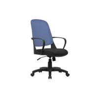 chaise de bureau coffs, chaise de travail en maille avec accoudoirs, siège de bureau ergonomique, 61x60h99108 cm, noir et bleu 8052773853699