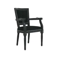 chaise à manger, chaise à dîner, chaise cuisine noir velours qdtr71952
