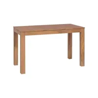 table à manger table à dîner  bois de teck et finition naturelle 120x60x76 cm meuble pro frco53584