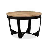 table de salon bois de manguier brut 60x40 cm