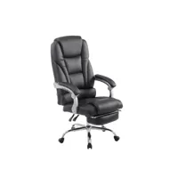 fauteuil de bureau ergonomique avec repose-pieds extensible synthétique noir bur10171