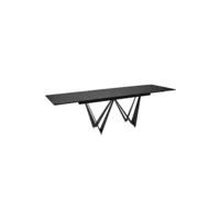 table à rallonge céramique noire 180-260 cm sandra