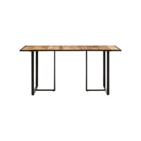 table à manger, table à dîner, table de cuisine 200 cm bois de manguier brut pjqw12342 meuble pro