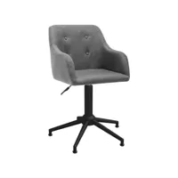 chaise pivotante de bureau gris clair tissu 17