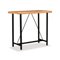 table haute mange debout bar bistrot bois massif de sesham 120 cm helloshop26 0902088
