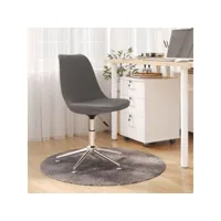 chaise pivotante de bureau gris clair tissu 2