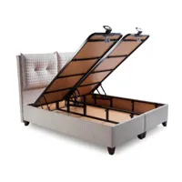 lit coffre elastica et tête de lit inclus 160x200 cm - sans matelas azura-42639_17886