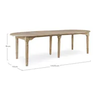 table extensible en bois bedford 272 x 110 cm