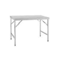 table inox pliante - 1800 mm