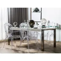 set de 2 chaises de salle à manger transparentes vermont ii 168768