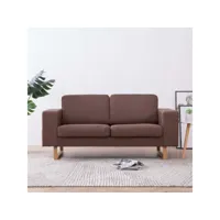 canapé à 2 places，canapé convertible，banquette sofa pour salon tissu marron cniw993760