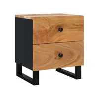 table de chevet 40x33x46 cm bois d'acacia massif