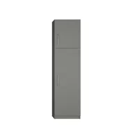 armoire de rangement 2 portes coloris gris graphite mat largeur 50 cm 20100889166