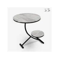 table basse design métal et marbre 2 plateaux 50x50cm marpes xl ahd amazing home design