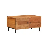 table de salon 80x50x40 cm bois massif d'acacia