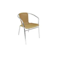 fauteuils en rotin et aluminium empilables bolero lot de 4