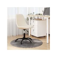 vidaxl chaise pivotante de bureau crème tissu