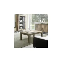 table basse rectangulaire bois fumé - calabre - l 122 x l 65 x h 45 cm - neuf