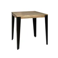table salle à manger lunds  noir  59x59x75cm  vintage industriel ccvl595975 ng-ev
